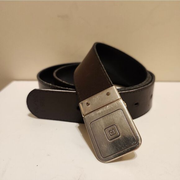 Vintage \'70s Pierre Cardin Reversible Blck/Brwn Leather Belt Wmens Med/ Mens 36 main image 5